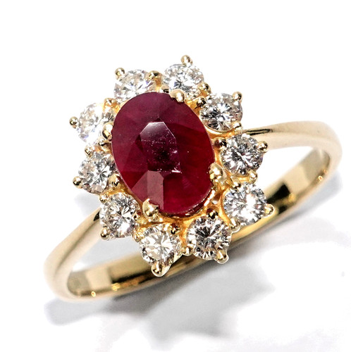 Ring gold rubin - gold, 1,5ct