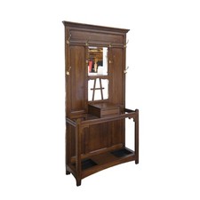 Garderobe Flurgarderobe Wandgarderobe Antik um 1920 Eiche B: 111 cm -11735-