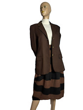 NVSCO Blazer Kaschmir Wolle braun Tweed DE 40 42 IT 46 Luxus Quiet Luxury