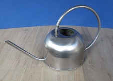 Gießkanne 1L Kakteen-Kanne Blumenkanne Metall Silber Vintage