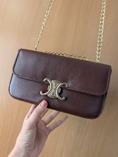 Braune Crossbody Bag Goldkette