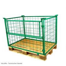 Gitteraufsatzrahmen Gitterbox Lagerbox für Europalette 1200x800x800 Grün 6017
