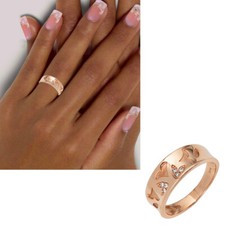 Funkelnder Damen Ring breit