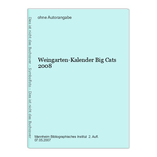 Weingarten kalender big cats - weingarten-kalender,