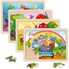 Kinder Puzzle Holz Tiere
