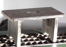 antike Fußbank Höckerchen