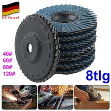 8x Fächerscheiben 75 mm Schleifscheiben Metall Korn 40 60 80 120 Winkelschleifer