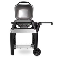 Weber PULSE 2000 Outdoor-Elektrogrill mit Rollwagen, Schwarz