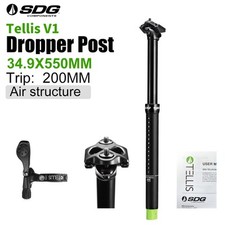 SDG Tellis Dropper-Post Sattelstütze Ø 34,9 × 550 mm, 200 mm Hub, Air-System NEU