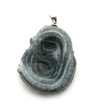 Anhänger Chalcedon Rosette 3 - 4 cm 925er Silber-Öse