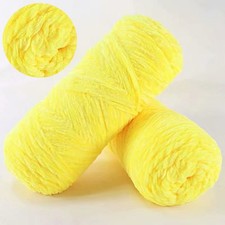 100g/Knäuel Garn Glänzend Chunky Häkeln Chenille Weich Samt Stricken Wolle