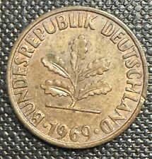 Münze 2 Pfennig 1969 J ( Magnetisch) Selten , Sehr gut erhalten