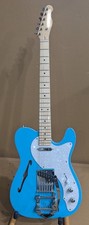 Blue F-Hole 2 pickup tele