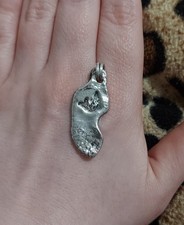 Fossil Anhänger echt 925 Sterling Silber  Schmuck Geschenk Unikat Damen Herren