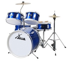 B-WARE XDrum 16" Kinder Schlagzeug Beginner Drum Set Trommel Becken Sticks Blau