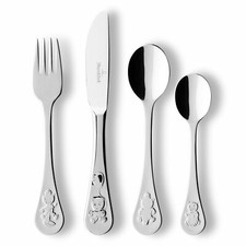 Villeroy & Boch Piemont Kinderbesteck 8tlg 18/10 Edelstahl Teddybären-Prägung