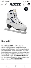 Roces RFG 1 Damen Schlittschuhe Weiß Eiskunstlauf Lederlook EU 39