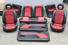 Leder Sitze Rückbank Ausstattung ROT Schwarz Peugeot 206 CC 110 Bj 2005