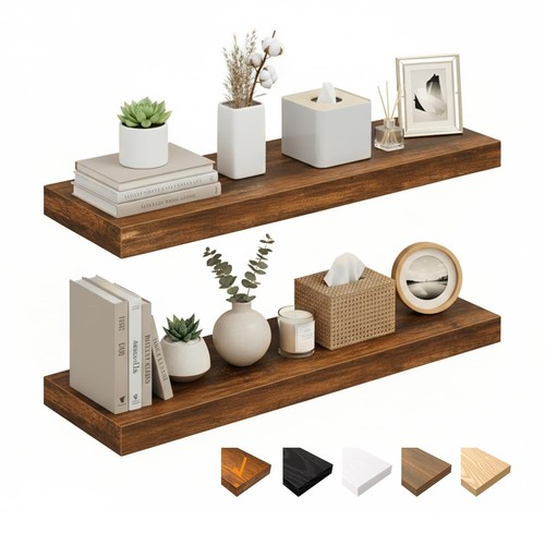 Wandregal mdf holz braun - wandregal,