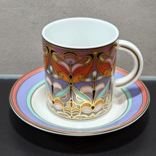 Porzellan Espresso-Tasse/Mokka-Tasse mit buntem Dekor 893 von AK KAISER GERMANY
