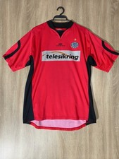 Umbro Vintage Esbjerg fB Dänemark Fußball Trikot Rot Schwarz Größe L