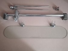 Badezimmer Garnitur Set Chrom Handtuchhalter Ablage Glas Haken Duschstange