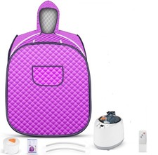 Mini-Dampfsauna Mobil Heimsauna Wärmekabine 2 L 800W Dampfer mit Fernbedienung
