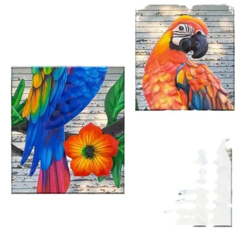 Eisen papagei wandschmuck - eisen,