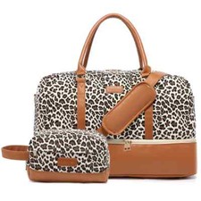 Duffel Canvas Große runde wasserdichte Reisetasche Wochenende Tasche + Toiletry