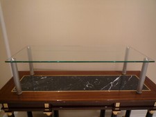 TV-Rack / HiFi-Rack    Glas-Chrom Bildschirmerhöhung Glasaufsatz Monitorerhöhung