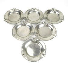 6x ORIVIT Jugendstil Zinn