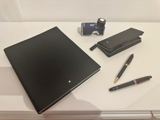 Montblanc Meisterstück Set – Füller, Kugelschreiber, Etui, Notizbuch, Tintenfass