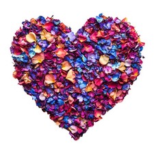 9x stickers flowers heart car