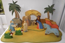 Wunderschöne Ostheimer Krippe Krippefiguren Pferde Elefant Ritter Engel Esel