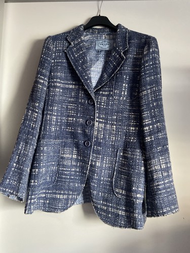 Neuwertig prada tweed blazer - tweed,