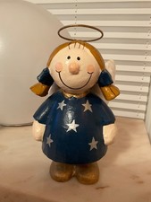 Mila Pappmaché Engel Sterntaler stehend – Dekofigur Schutzengel