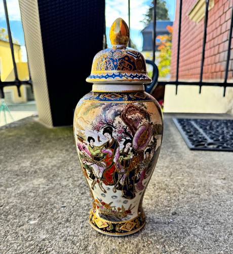 Asiatische deckelvase - asiatische,