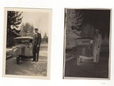 Altes Foto GOLIATH Dreirad Oldtimer mit Negativ