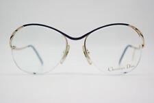 Vintage Brille Christian Dior 2240 Blau Gold Halbrand Brillengestell eyeglasses