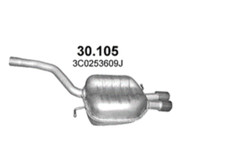 Muffler Silencer Rear Exhaust