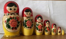 Matroschka! Matrjoschka. Babuschka!7 Holz-Puppen.HANDGEMALT! 18cm. GESCHENKIDEE!