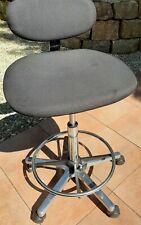 Rollhocker mit Lehne, schwarz, gebraucht