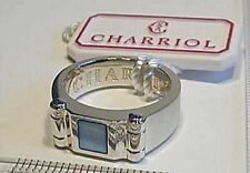 Philippe Charriol Ring - 925er Silberring mit Perlmutt-Stein in blau