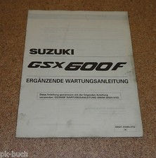 Nachtrag zum Werkstatthandbuch Suzuki GSX 600 F Modelljahr 1995 Stand 07/1994