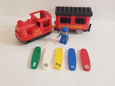 (D18) Lego Duplo elektrische Eisenbahn 10874 & Codesteine & Lokführer