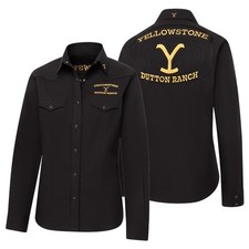 Stars & Stripes Damen Westernbluse YELLOWSTONE »Dutton Ranch« Schwarz