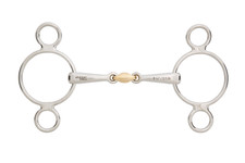 Stübben Steeltec Gebiss 2480 3-Ring Trense SWEET Kupfer Mittelstück