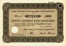 INAG AG Siemens Halske Reiniger 1938 Erlangen Berlin Wien 100 RM Röntgen Medizin