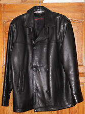Mauritius Made in Argentina Leather PeaCoat Lederjacke Black/Schwarz 54-XL-L-2XL