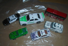 6 alte Modelautos, Bus: Corgi Juniors, Hot Wheels Mattel, Siku 